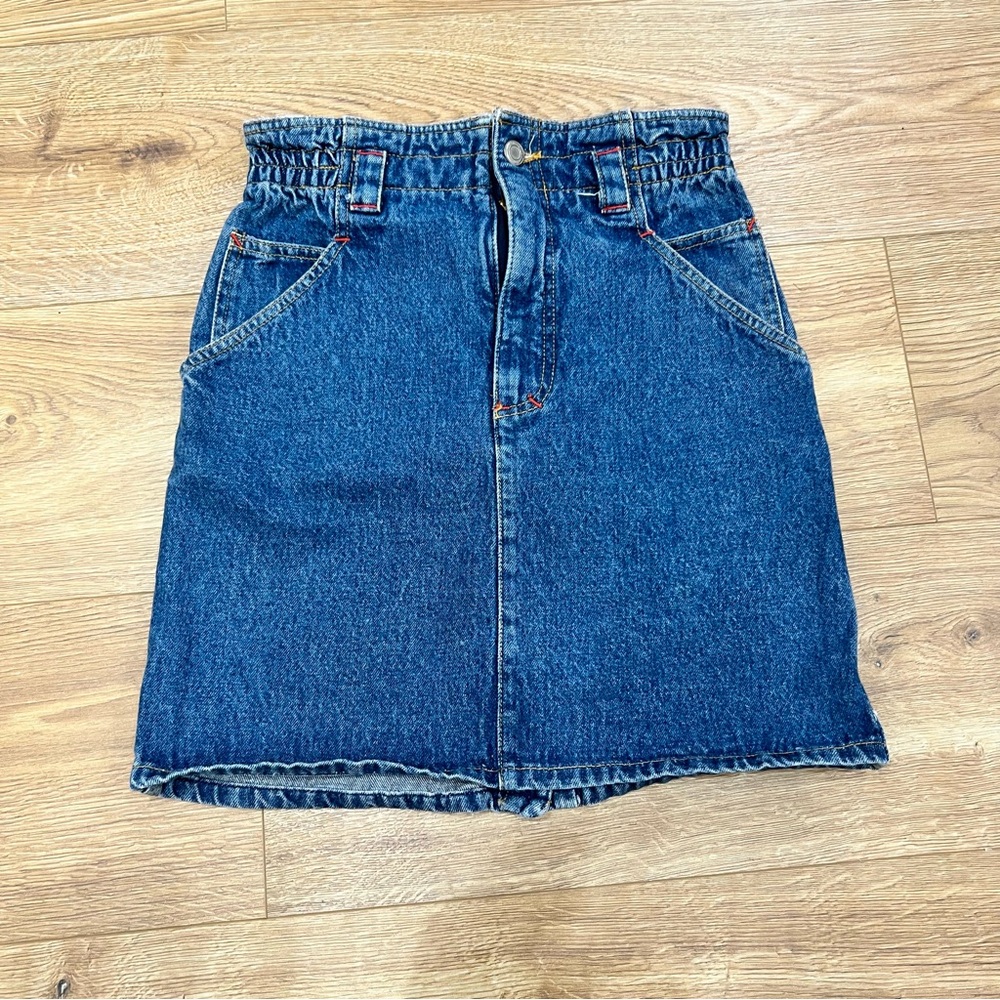 ESPRIT Jeans Dark Blue Denim Mini Skirt Vintage Girls Size 11